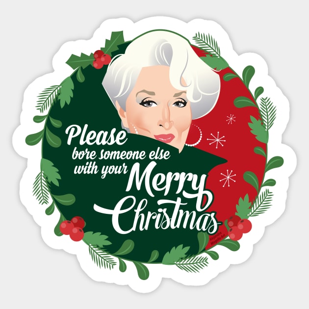 Miranda Christmas Devil Wears Prada Sticker TeePublic